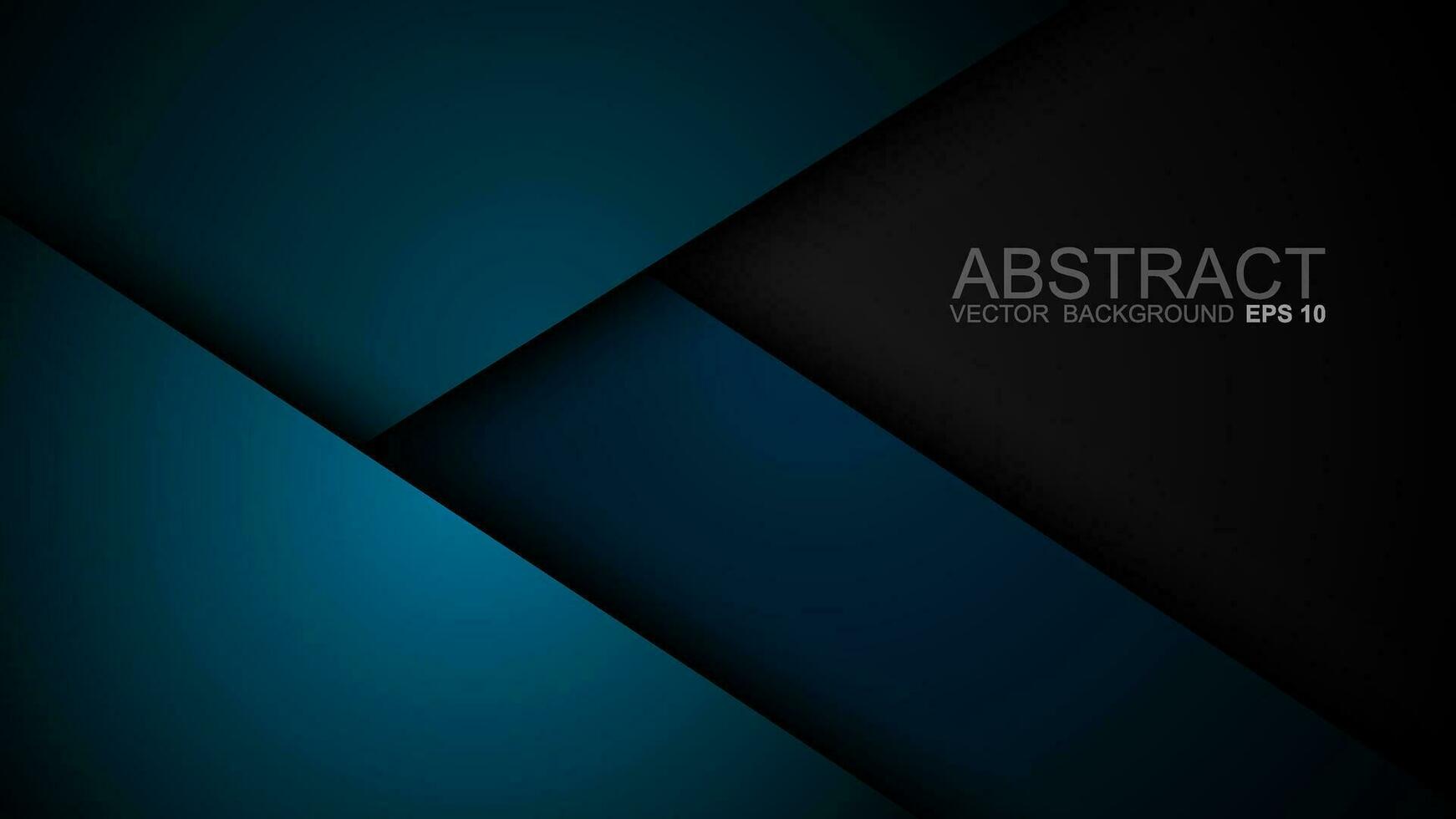 Turquoise green and blue background vector layers overlapping on dark space for background design