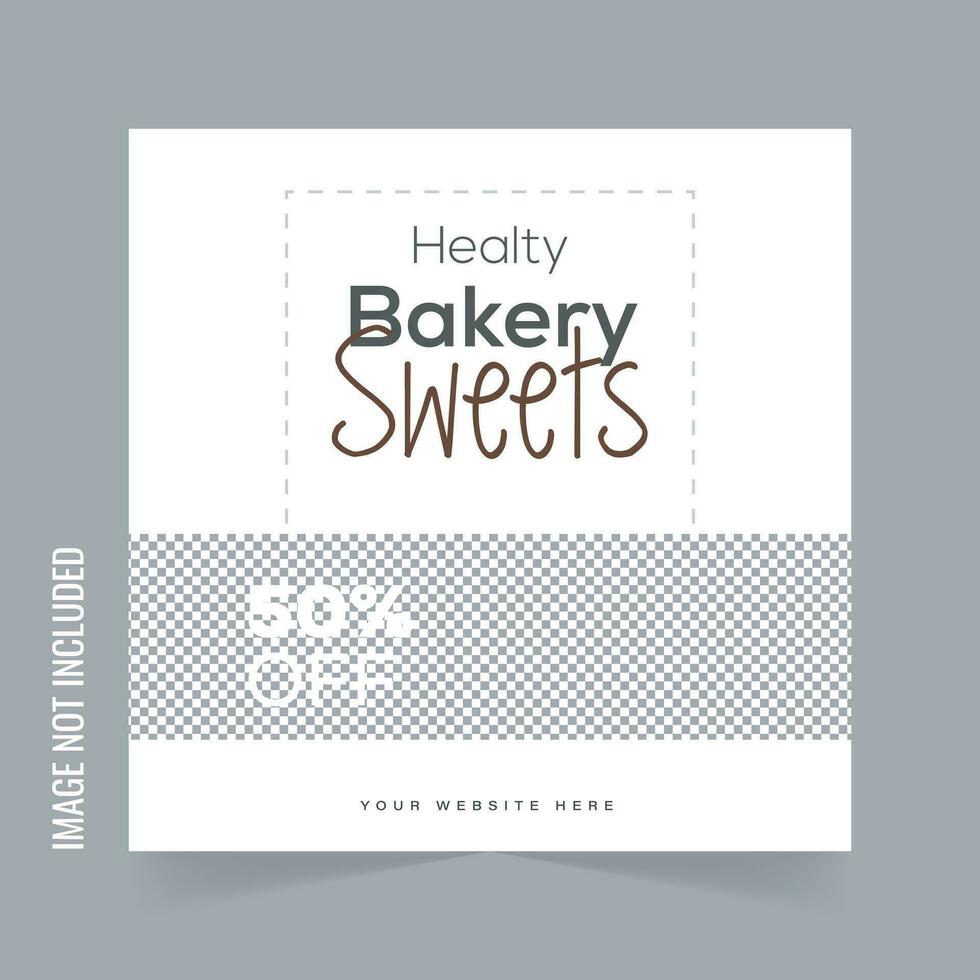 Customizable Cake Bakery Social Media Post Design vector