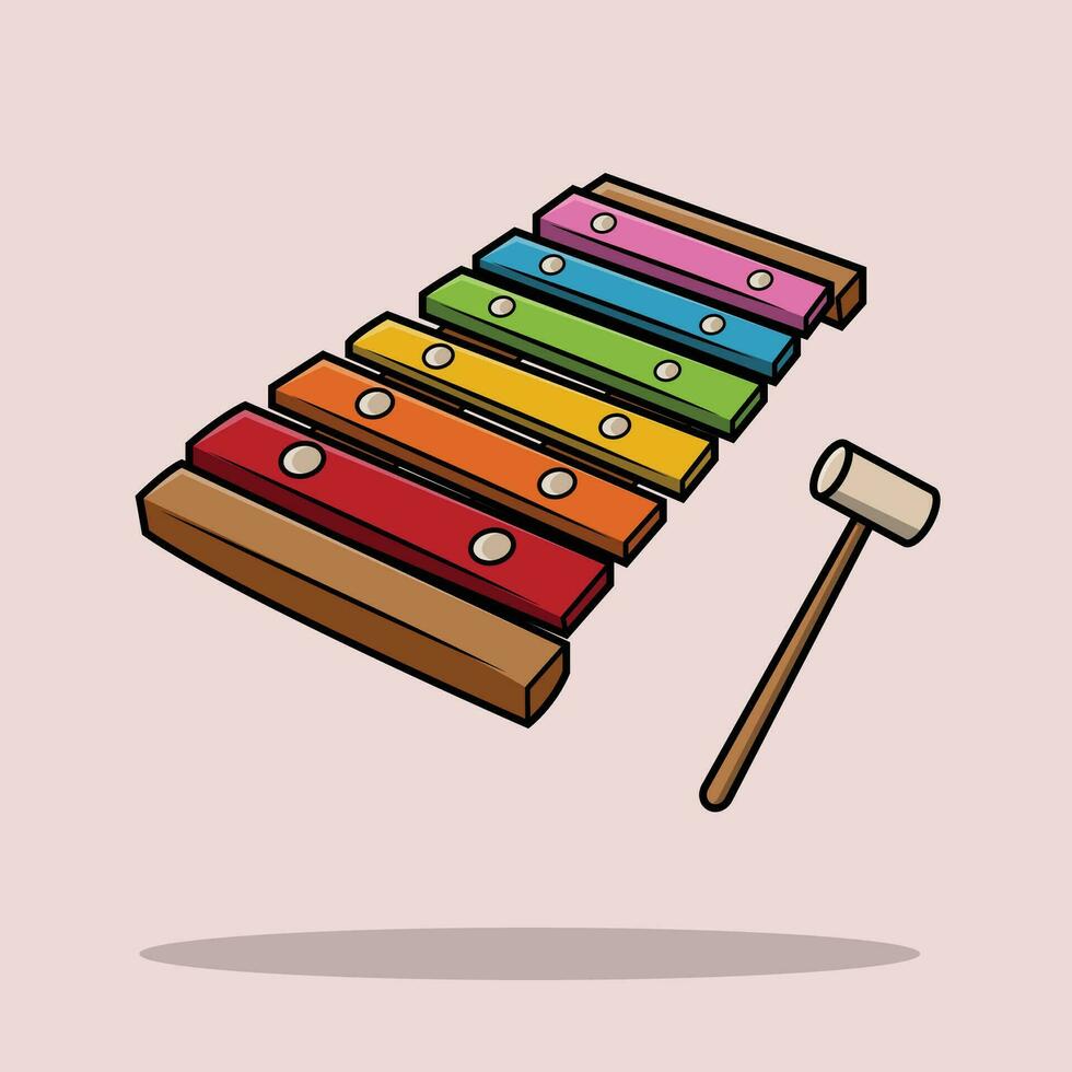 The Illustration of Xylophone vector