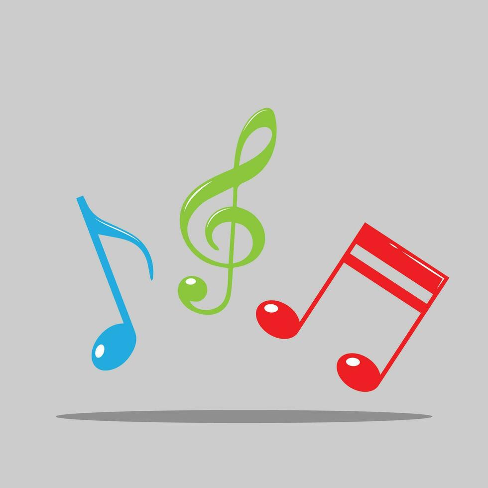 The Illustration of Colorful Music Note vector