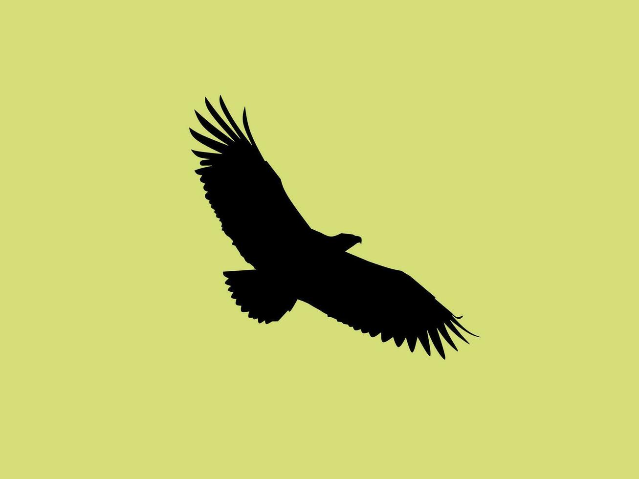 vector eagle silhouette illustration. flying eagle creative design.