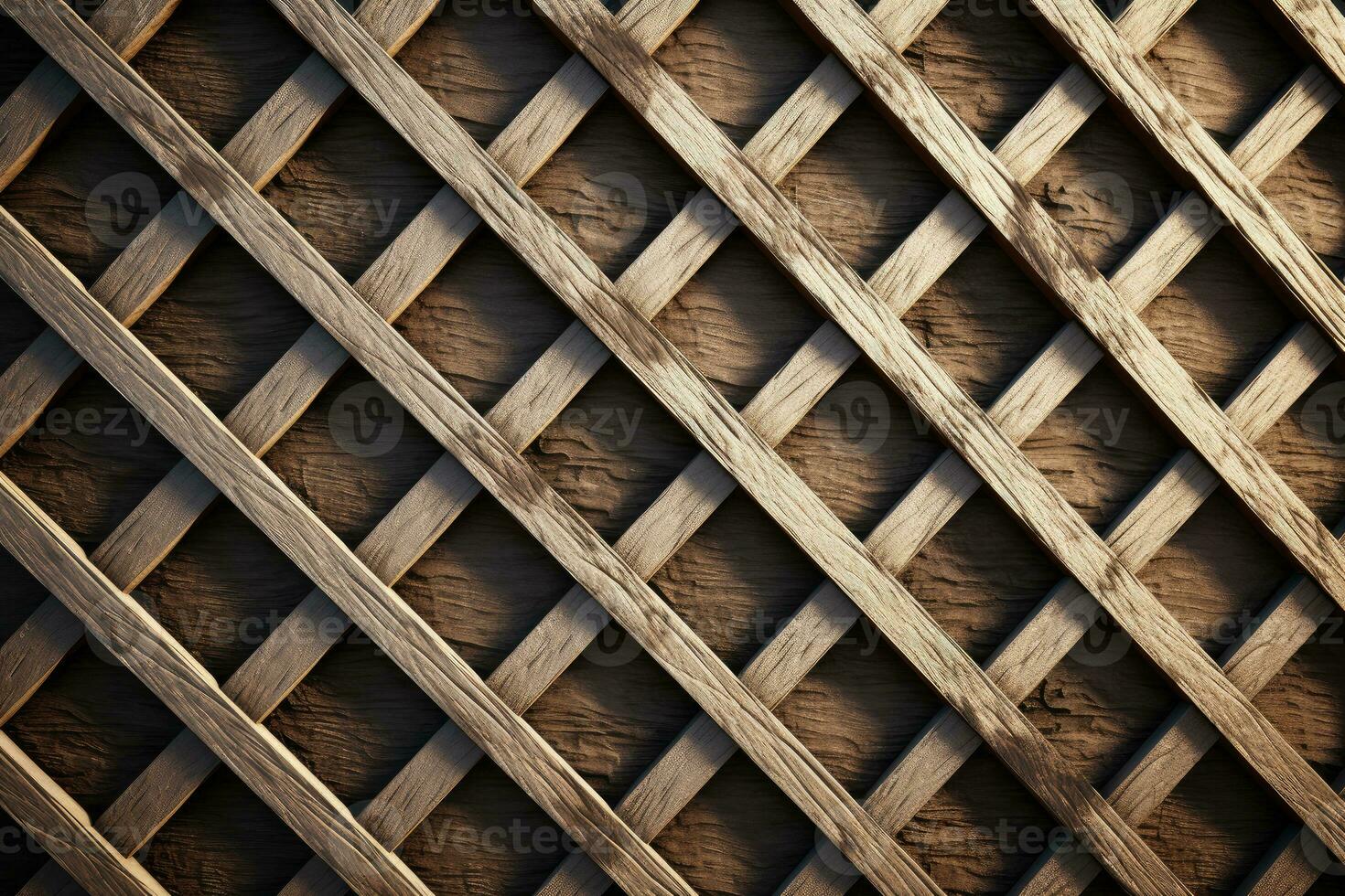 wooden mesh fence background and texture, AI Generated photo