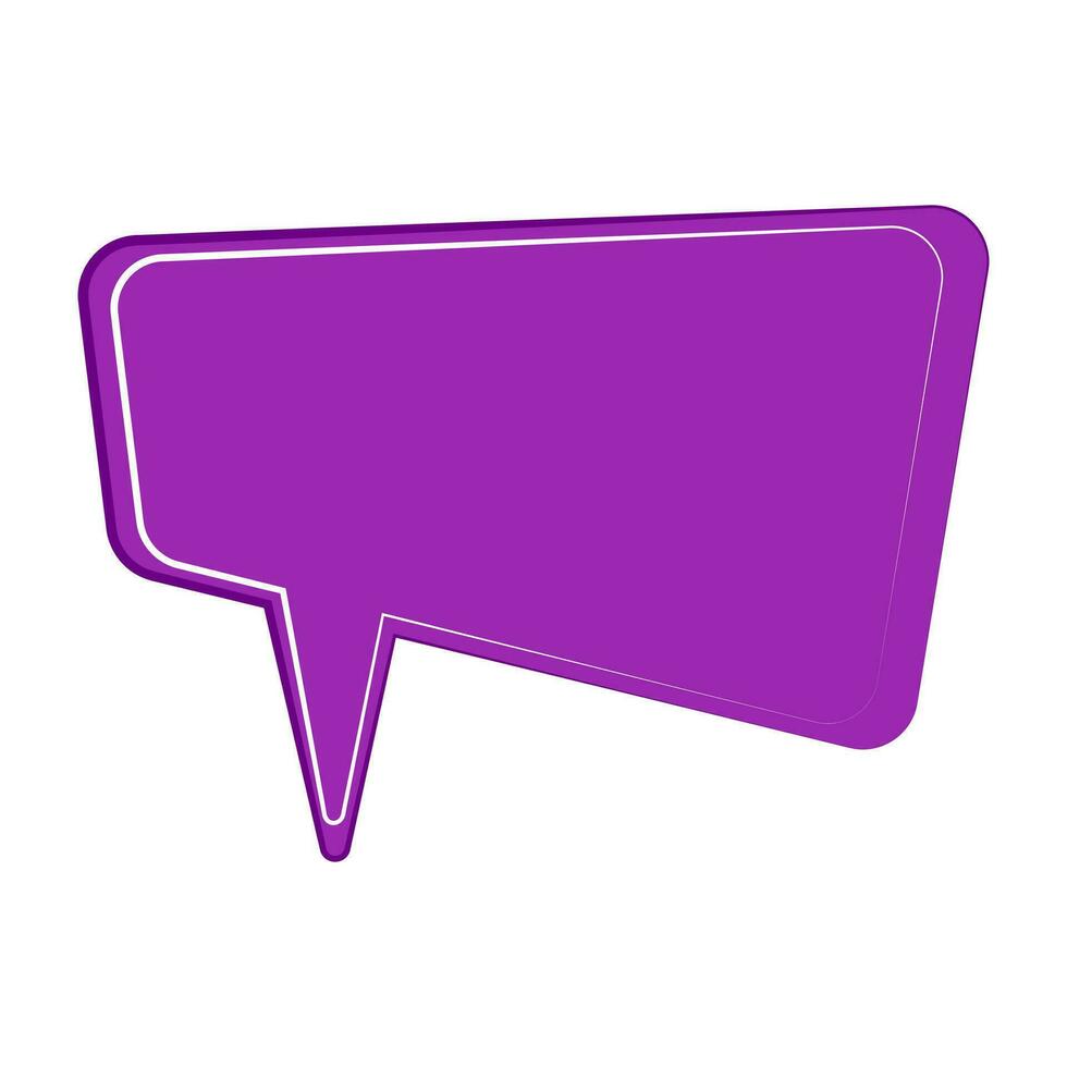 Speech  bubble  icon. Flat  design. Isolated white background vector