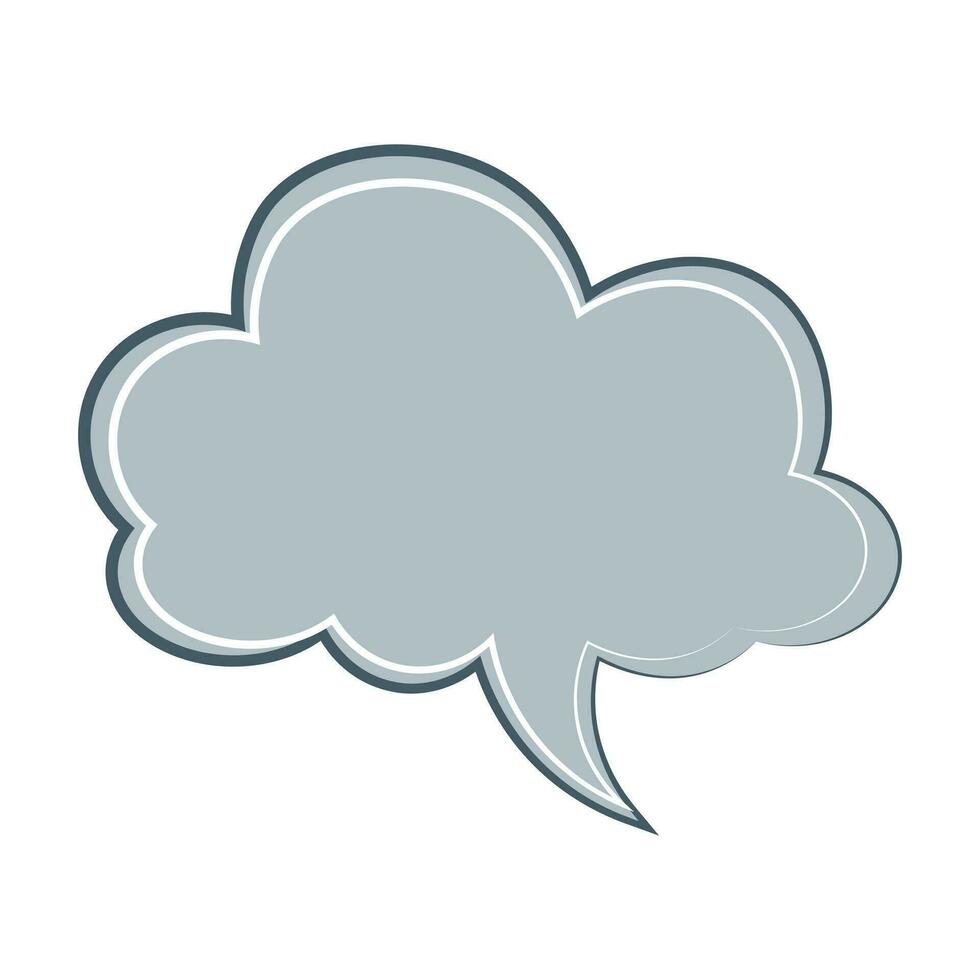 Speech  bubble  icon. Flat  design. Isolated white background vector