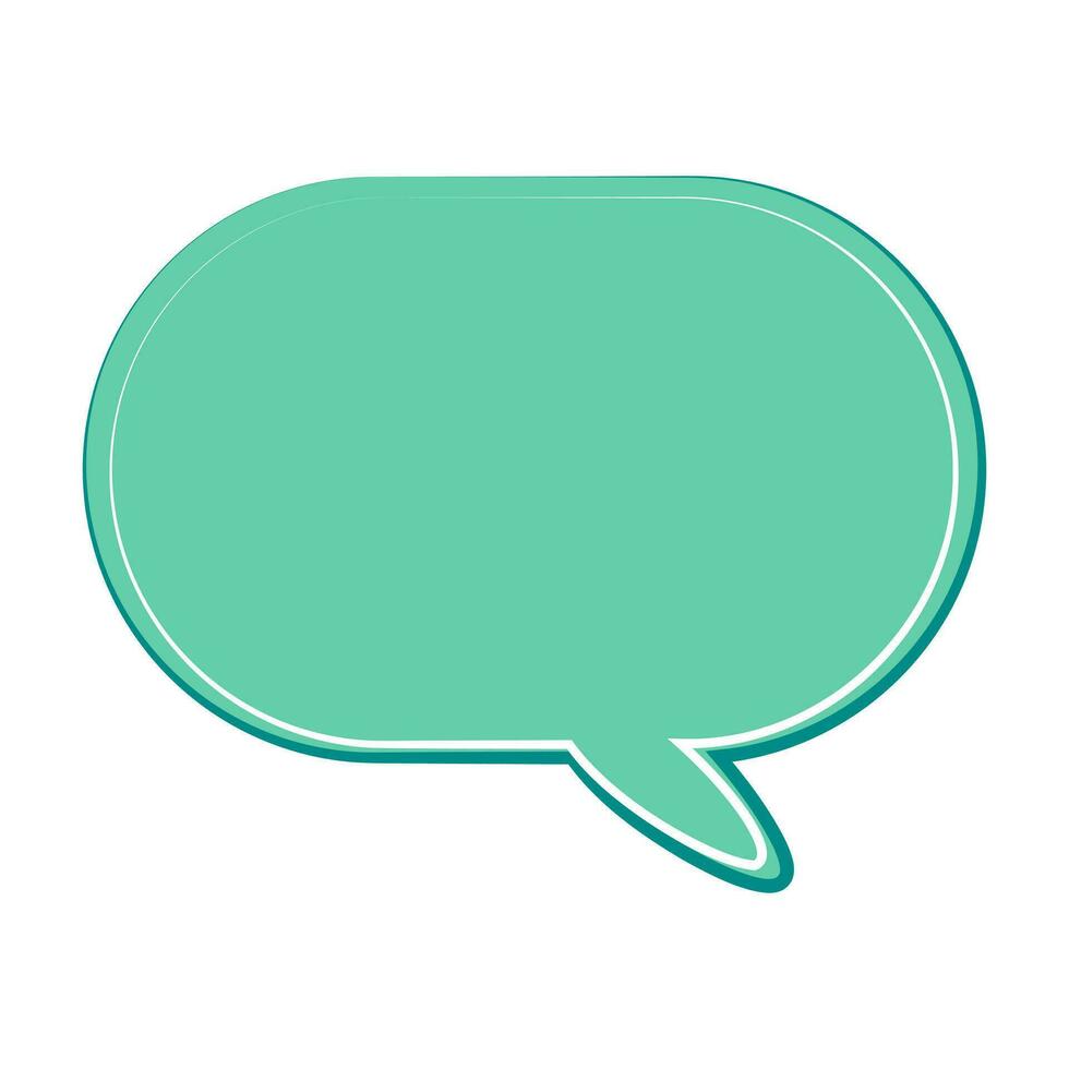 Speech  bubble  icon. Flat  design. Isolated white background vector