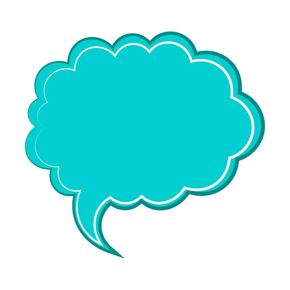 Speech  bubble  icon. Flat  design. Isolated white background vector