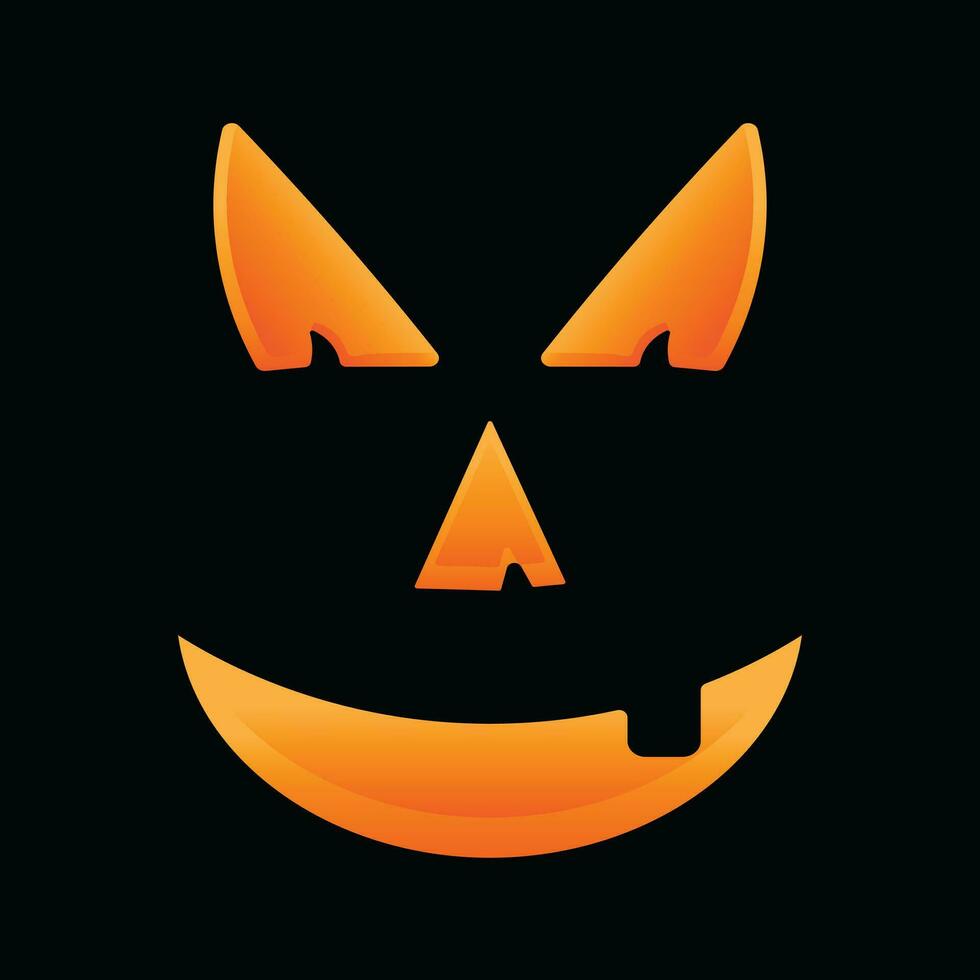 Scary face pumpkin vector illustration concept