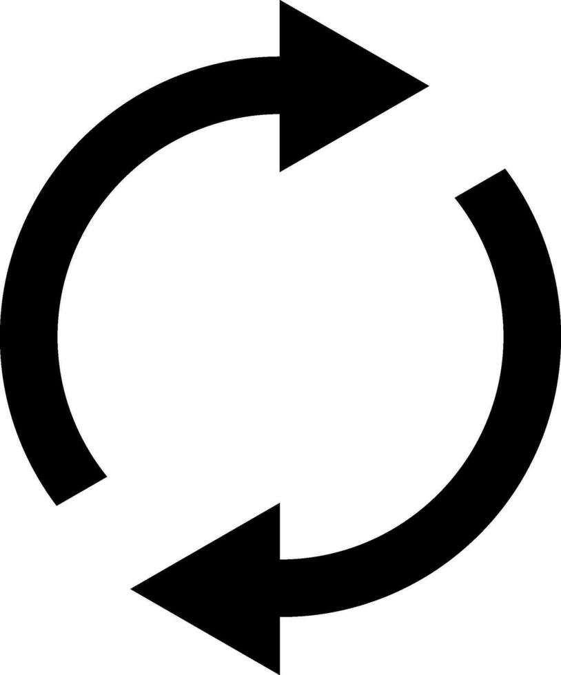 Icon swap resumes spinning arrows circle symbol sync, renewable exchange vector
