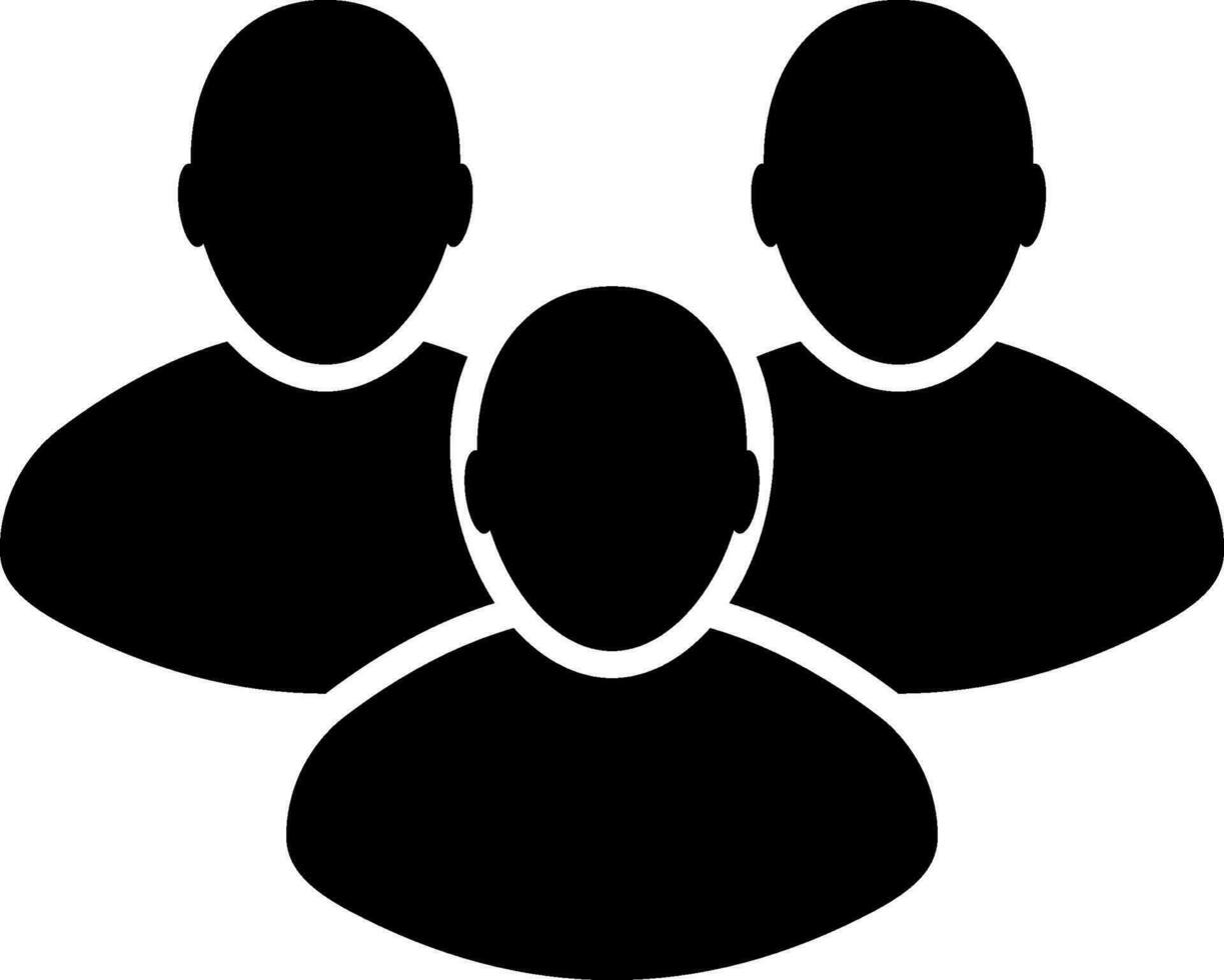 Icon 3 person groups people community concept corporate team group vector