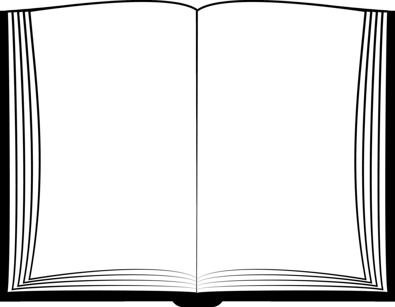 Icon open book Mock up book with white pages vector