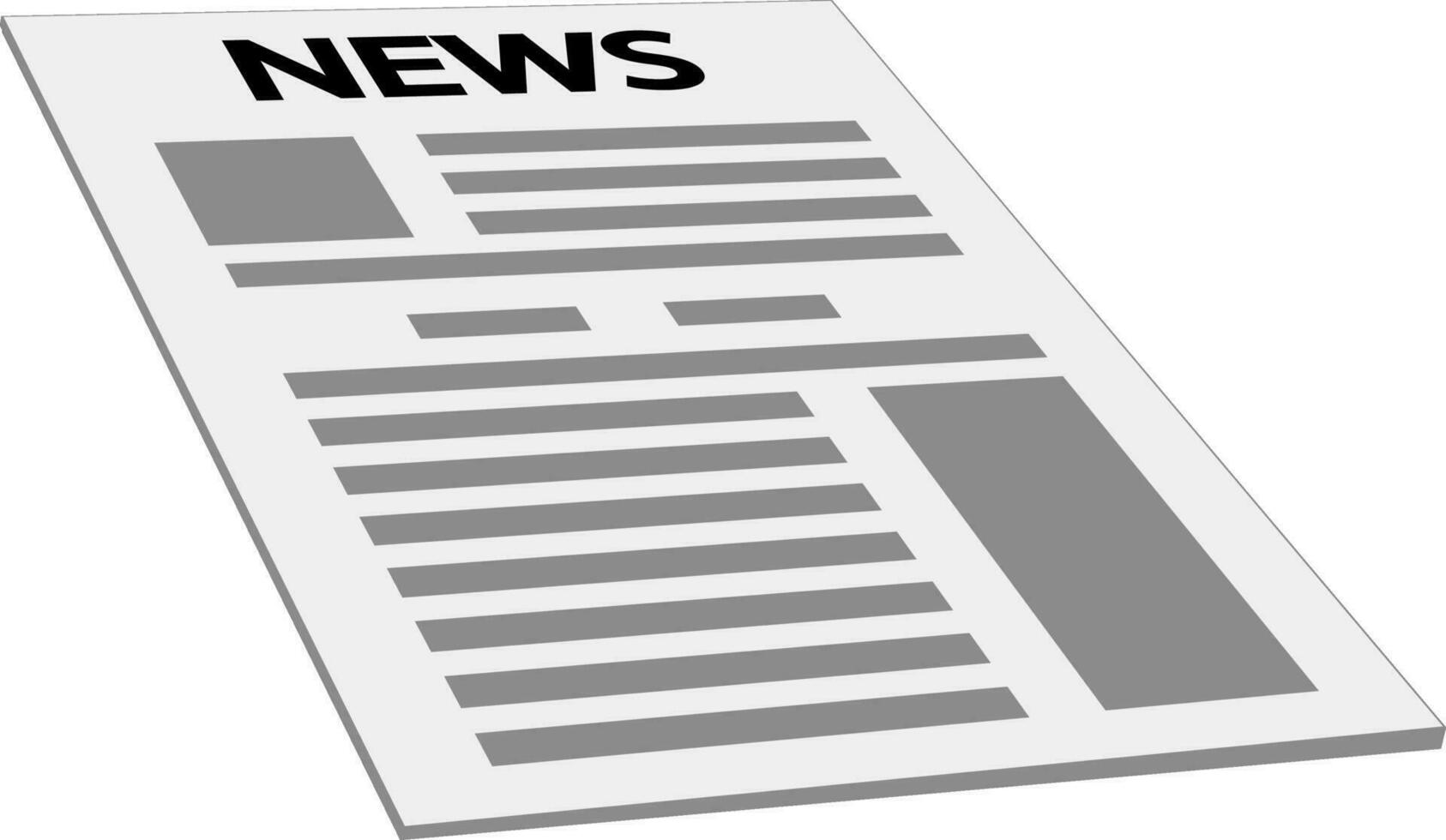 Newspaper news cover page icon mockup template first page news vector