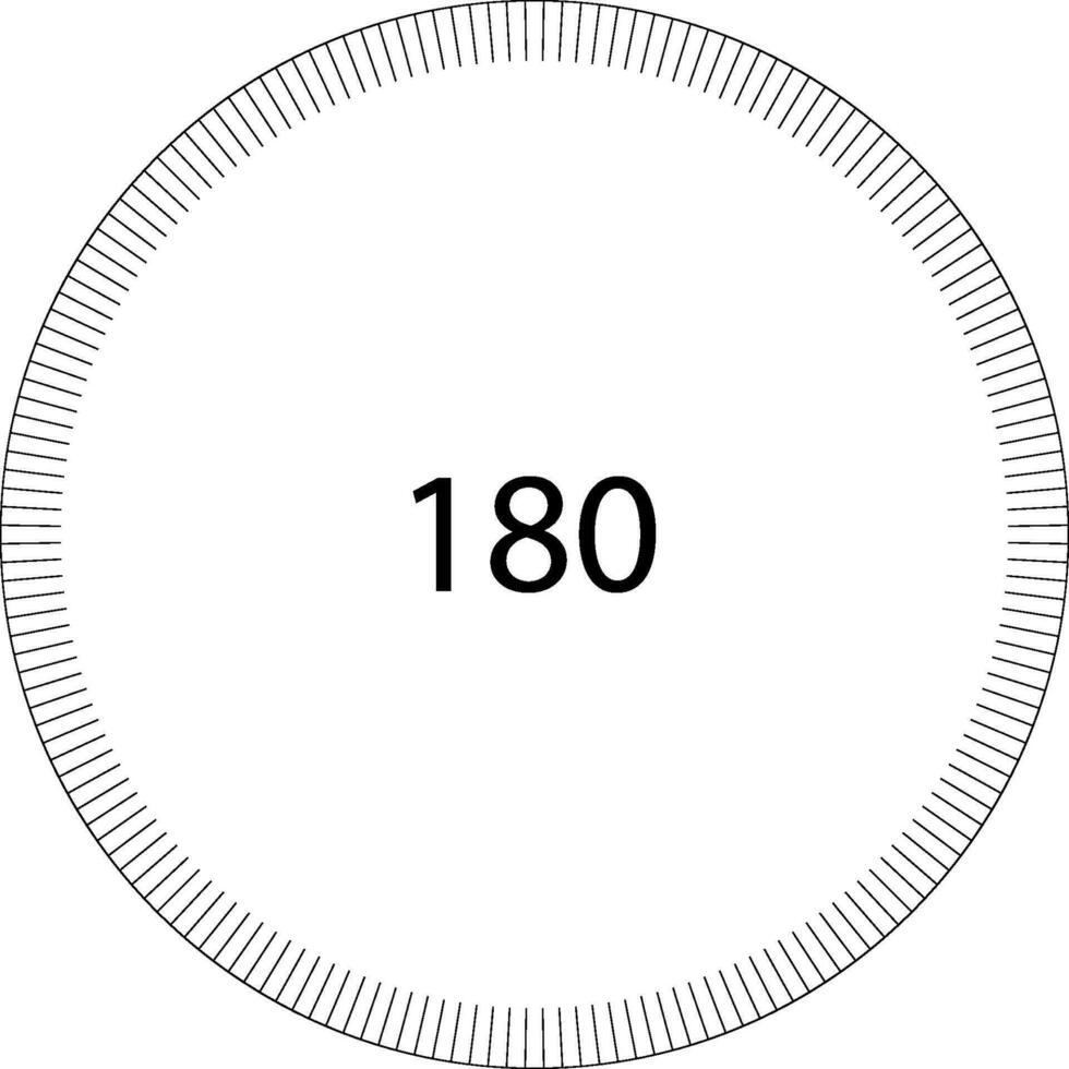 circulo marcar escala división redondo modelo circular marcar escamas 180 vector