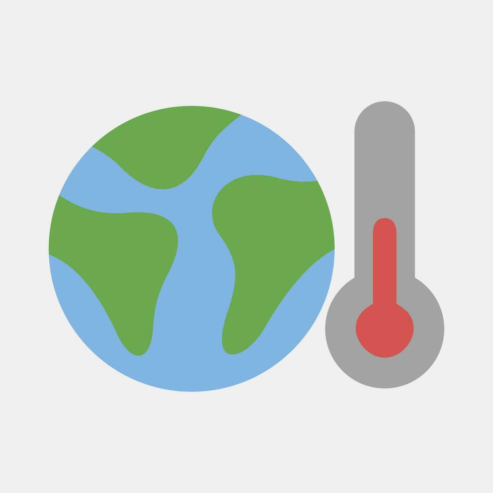 Icon global warming. Ecology and environment elements. Icons in flat style. Good for prints, posters, logo, infographics, etc. vector