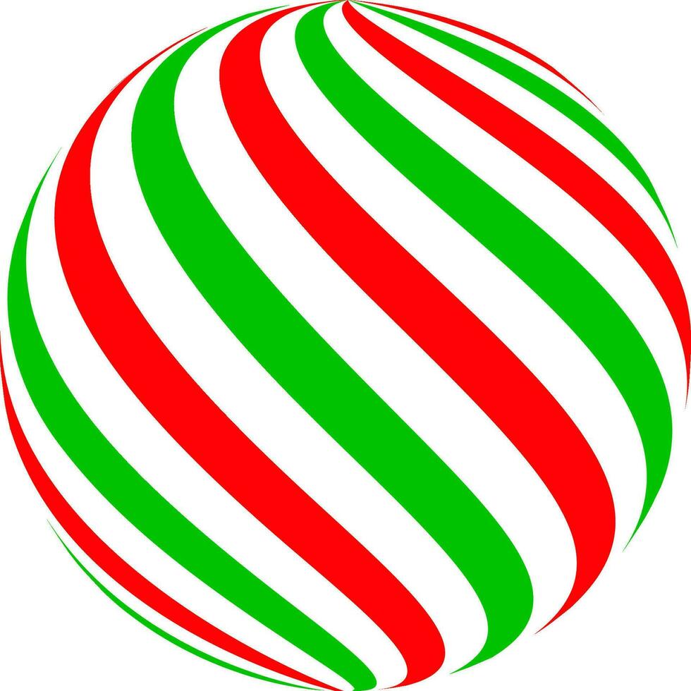 Christmas ball candy sphere decoration vector