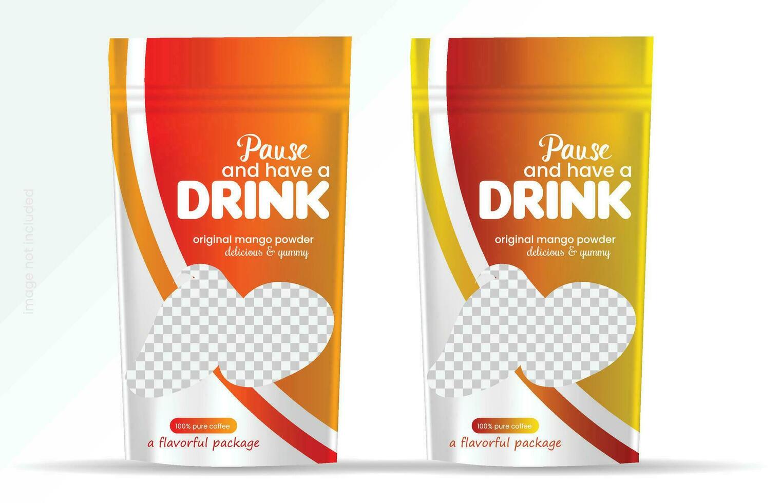 Food product disposable packaging isolated vector templates.