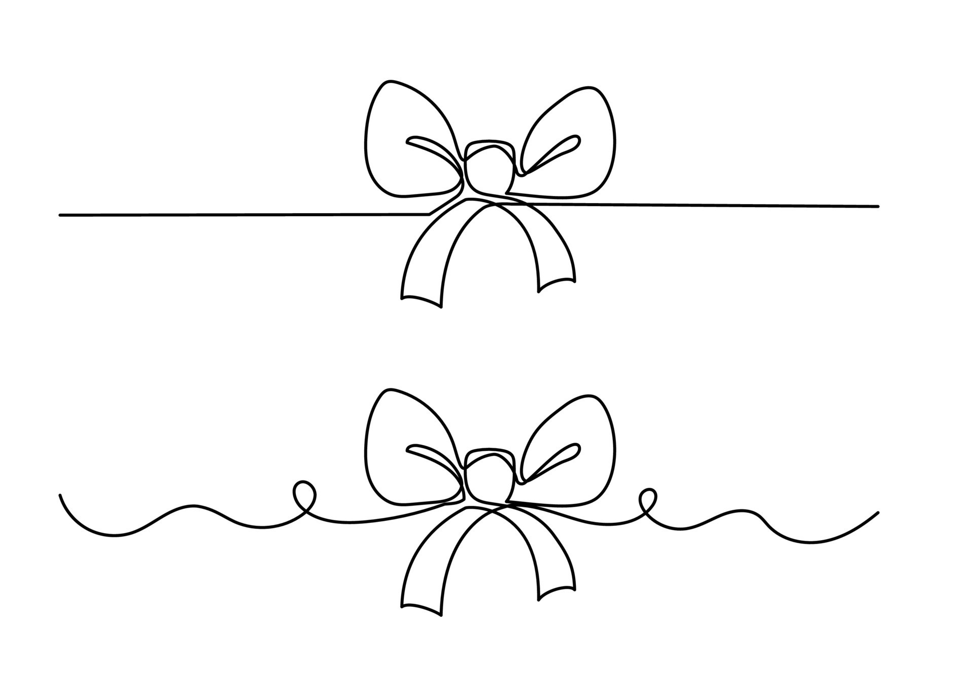 Bow Ribbon Continuous One Line Art Sketch Outline Border Abstract. Elegant  Holiday Packaging Vector Illustration Luxury Gift Beautiful Bow. Capture  Spirit Giving Continuous Line Art Festive Present 27958600 Vector Art at  Vecteezy