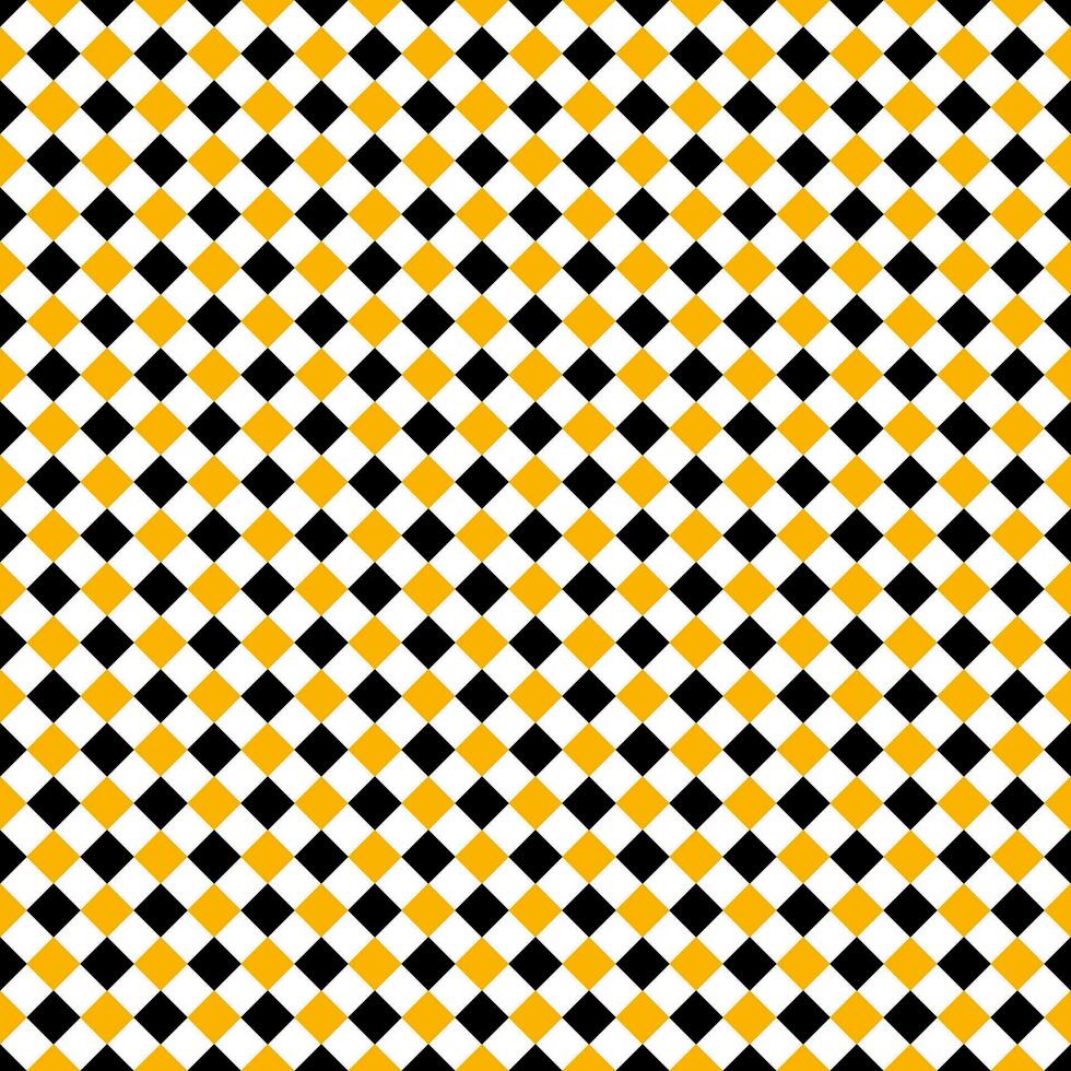 Seamless yellow black rhombus background industrial safety rhombus warning pattern vector