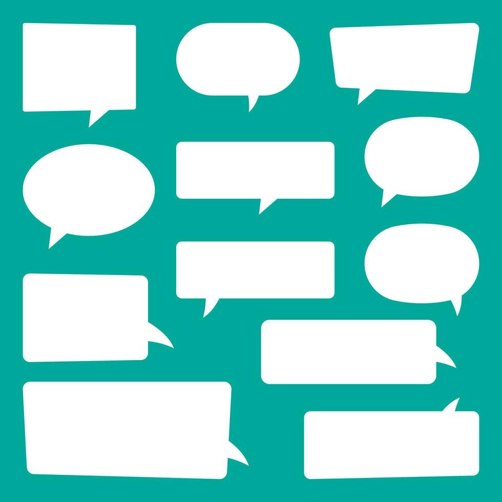 Speech bubbles. Speak bubble text, cartoon chatting box, message box. Cartoon balloon word design. vector