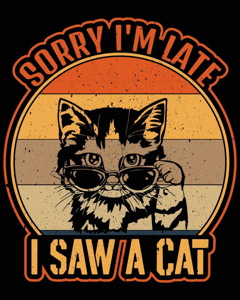 cat t shirt design vector