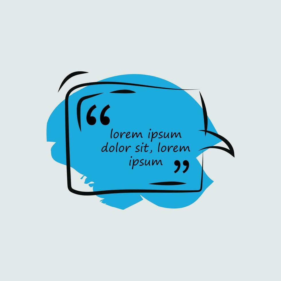 vector hand drawn quote box frame