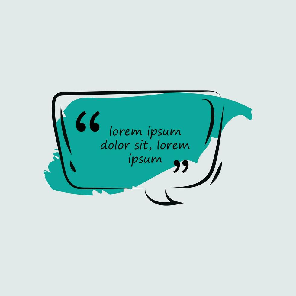 vector hand drawn quote box frame