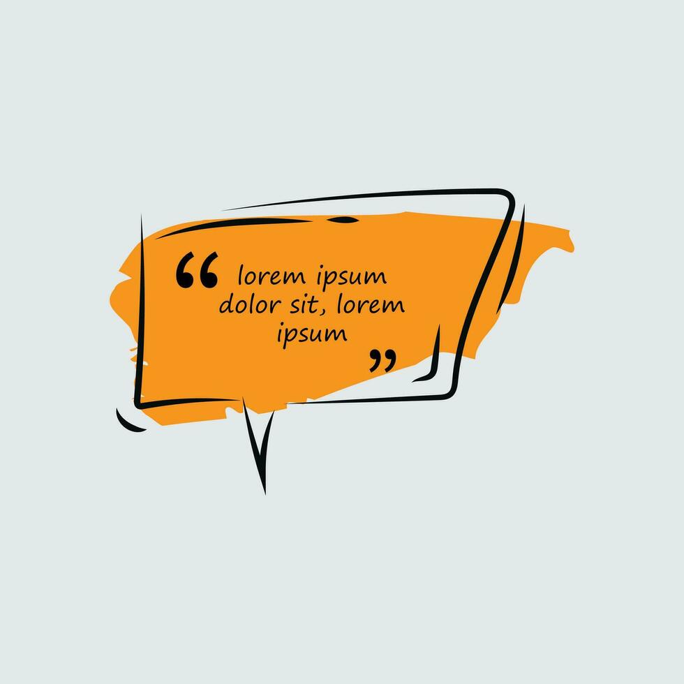 vector hand drawn quote box frame