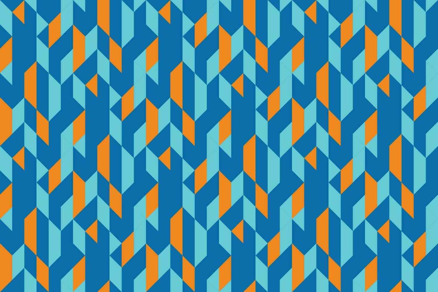 geométrico sin costura modelo con azul y naranja color. sencillo regular antecedentes. vector