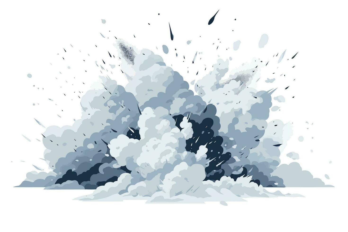 Avalanche vector flat minimalistic isolated illustration