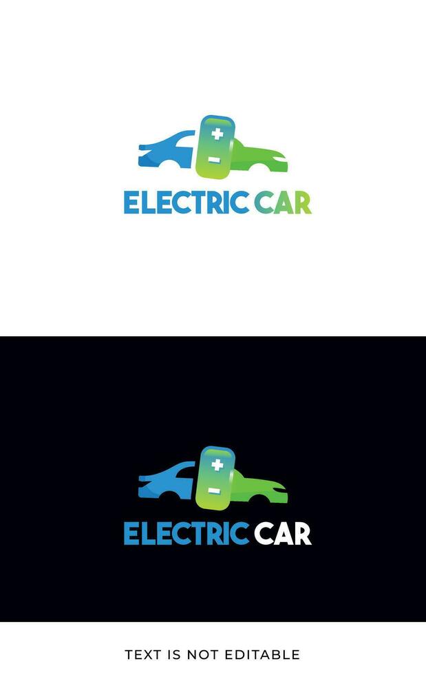 3d electrical car logo, electric car logo vector