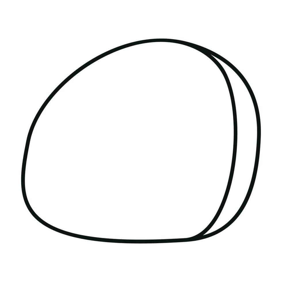 Hand drawn linear vector illustration of rock