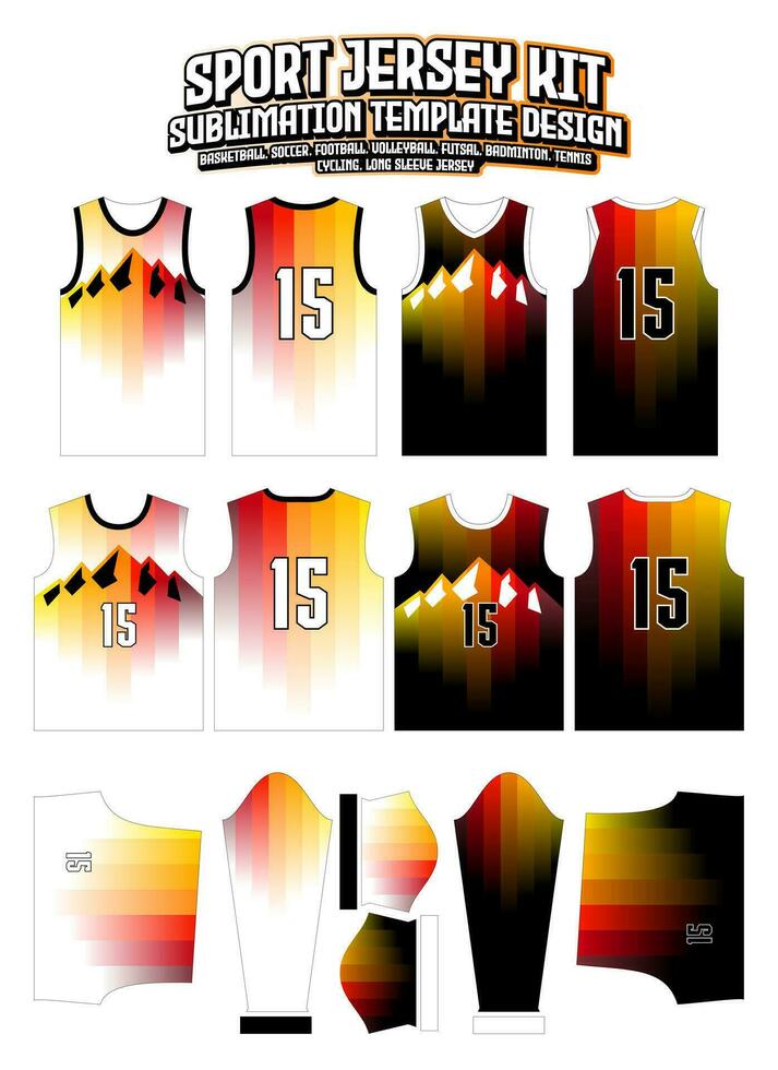 Utah Concept Jersey Design Sportswear Pattern Template vector