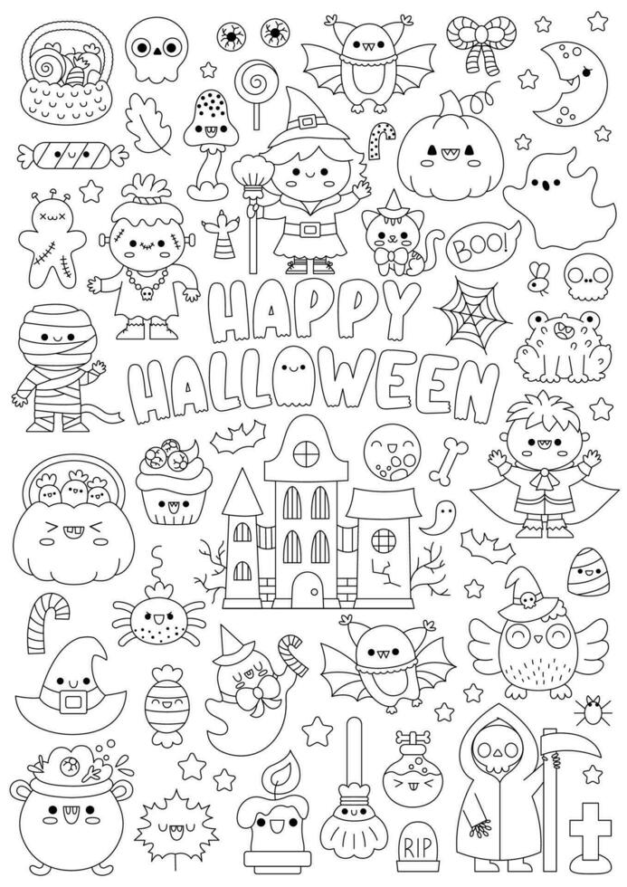 https://static.vecteezy.com/system/resources/previews/027/959/783/non_2x/halloween-vertical-line-coloring-page-for-kids-with-cute-kawaii-characters-black-and-white-autumn-holiday-illustration-with-witch-vampire-ghost-pumpkin-funny-searching-poster-vector.jpg