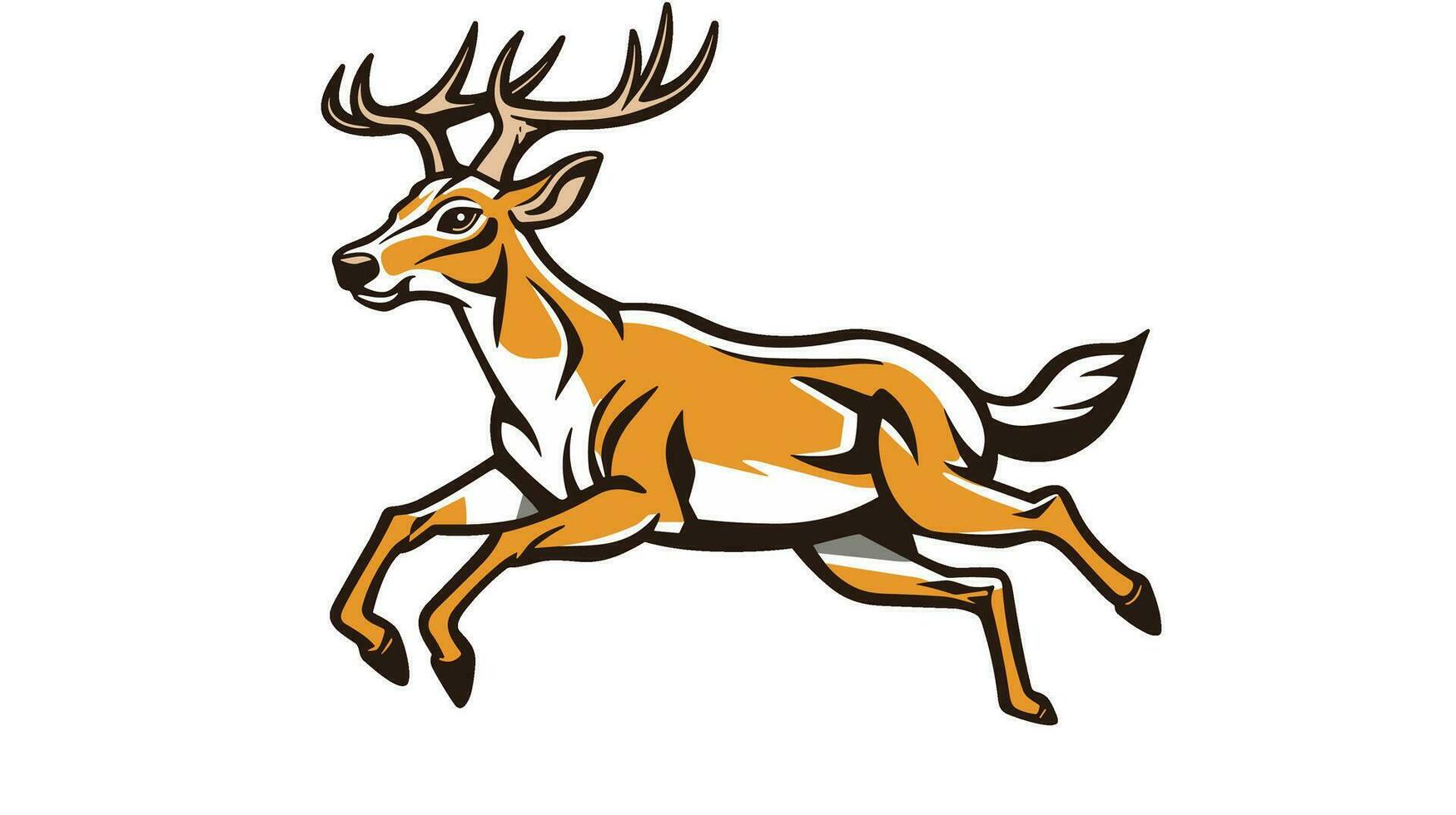 Witness the Graceful Elegance of a Running Deer in Exquisite Detail vector