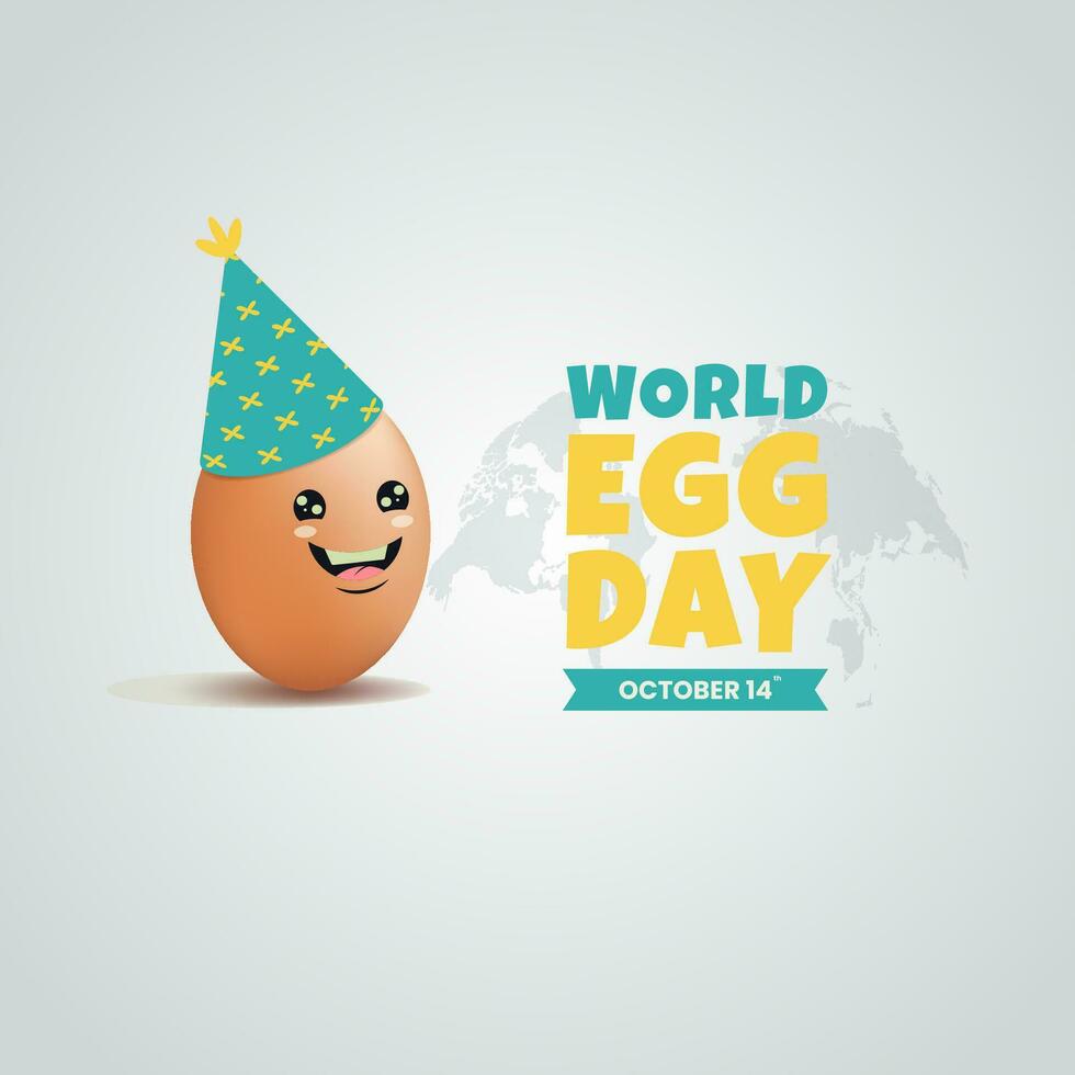 World egg day poster design vector illustration