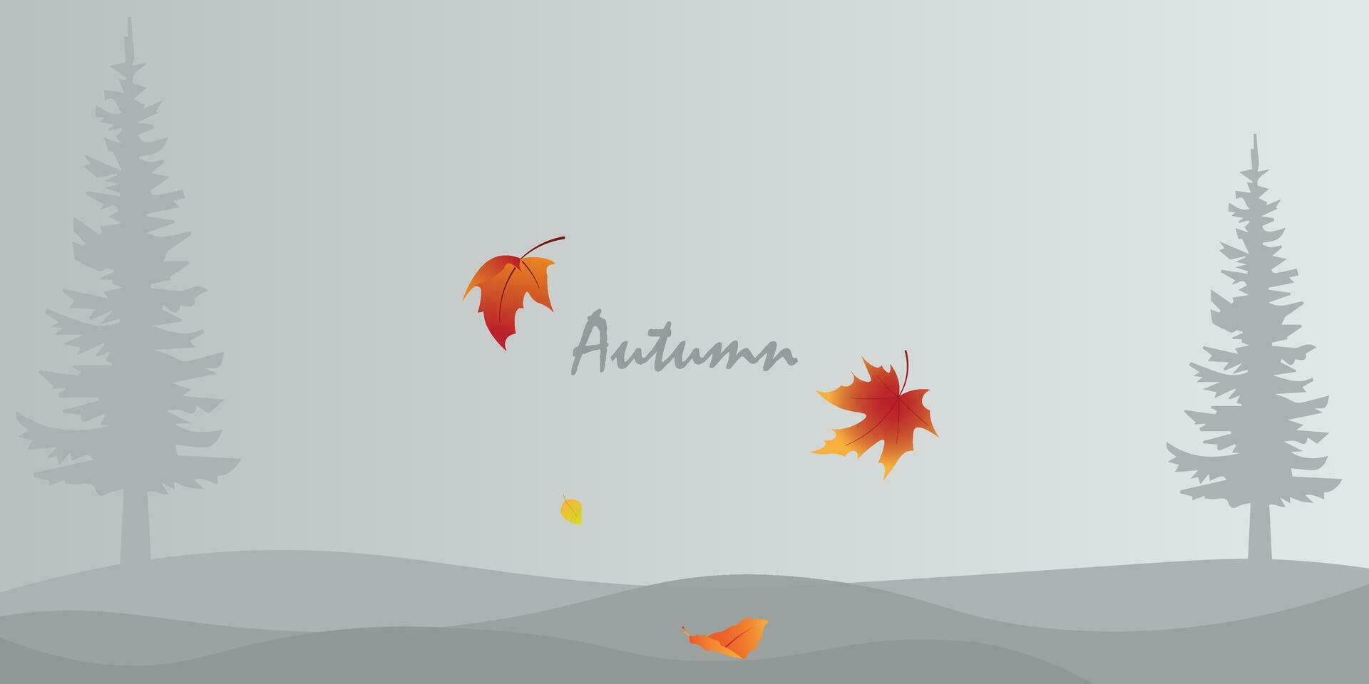 antecedentes diseño con minimalista colores con un otoño tema. vector