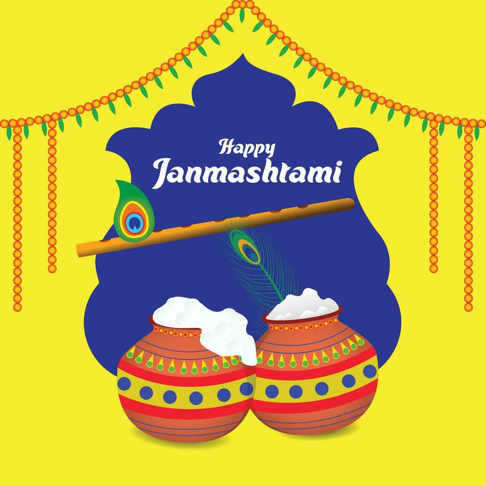 Janmashtami Creative ad vector template