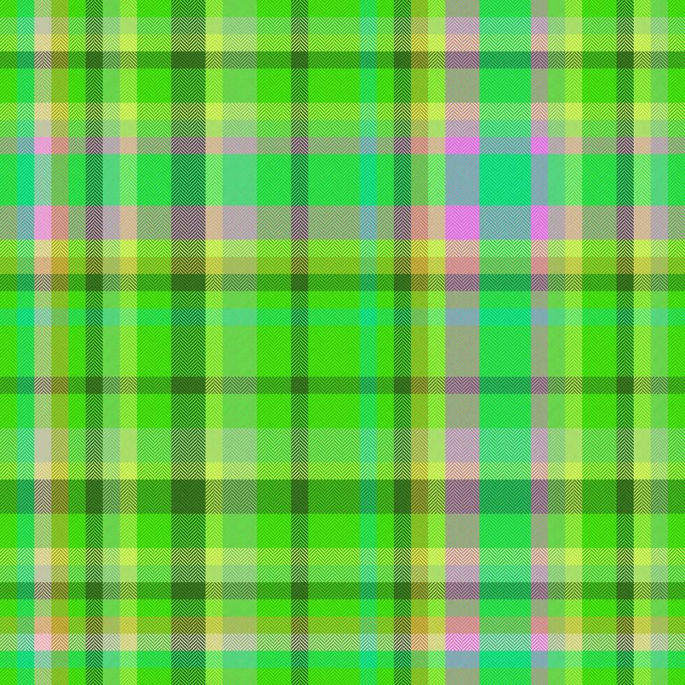 Plaid seamless pattern of tartan fabric background with a texture textile vector check.