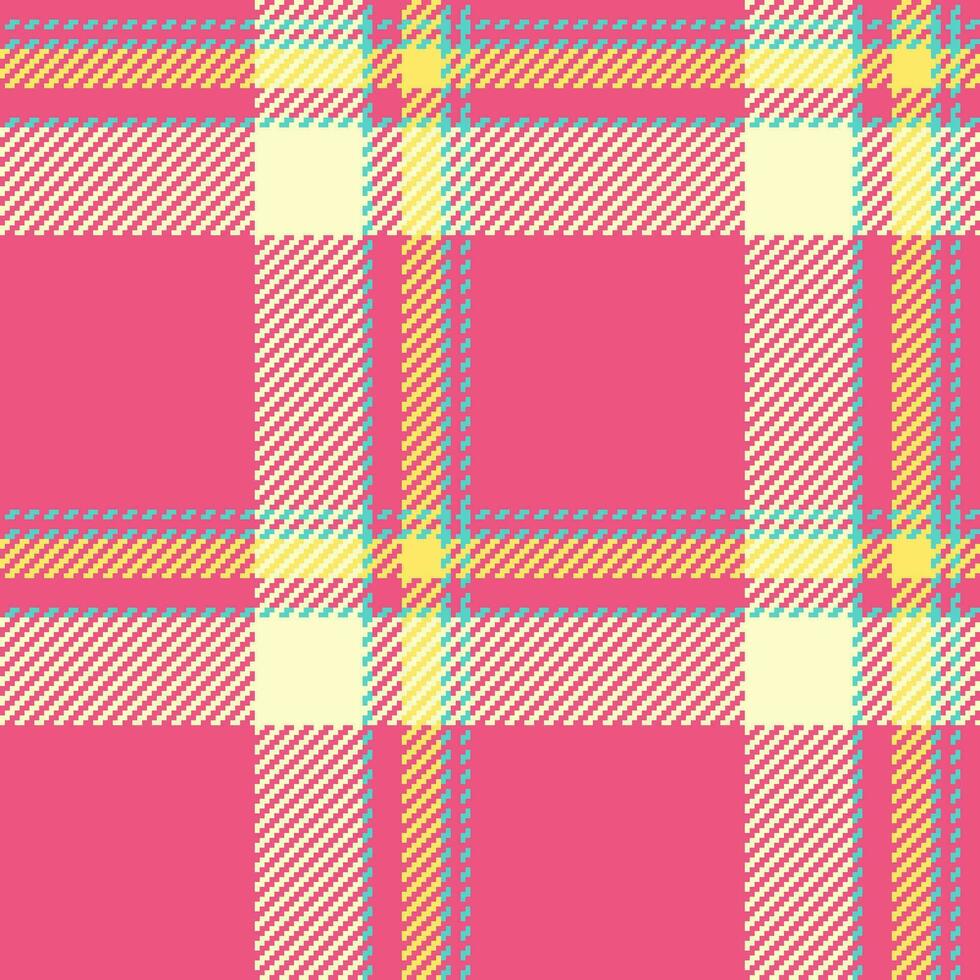 Textile background pattern of check tartan plaid with a texture fabric vector seamless.