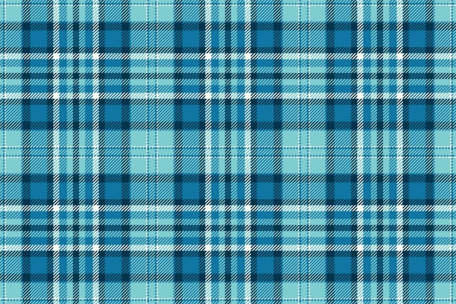 Plaid background, check seamless pattern in blue. Vector fabric texture for textile print, wrapping paper, gift card or wallpaper.