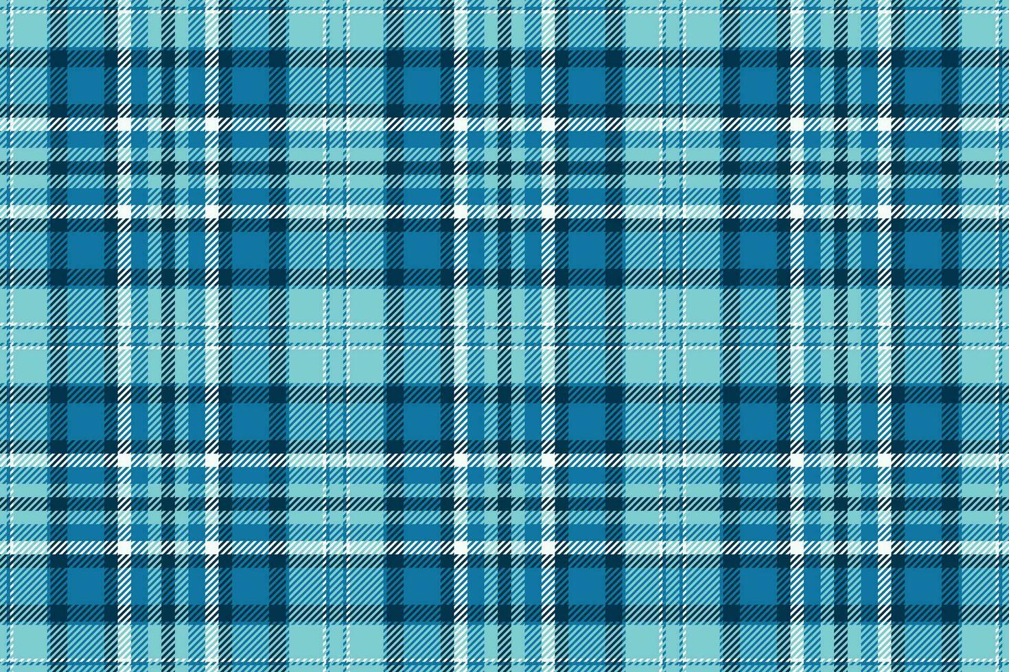 Plaid background, check seamless pattern in blue. Vector fabric texture for textile print, wrapping paper, gift card or wallpaper.