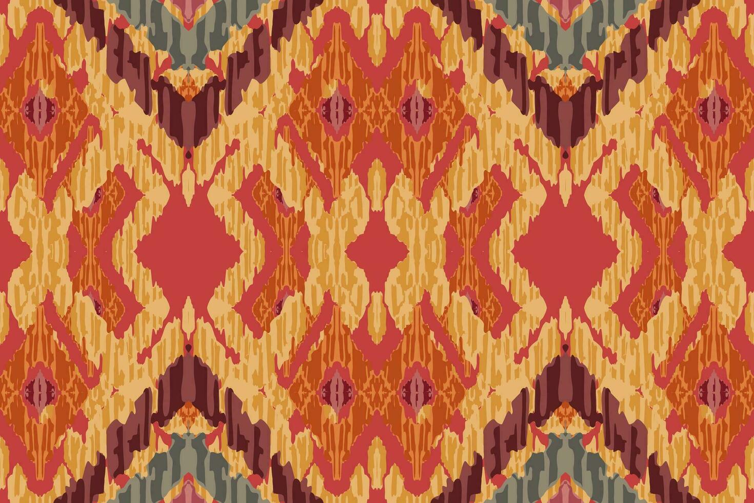 bordado ikat paisley sobre fondo gris.patrón geométrico étnico oriental sin fisuras tradicional.ilustración vectorial abstracta de estilo azteca.diseño para textura,tela,ropa,envoltura,alfombra,impresión. vector