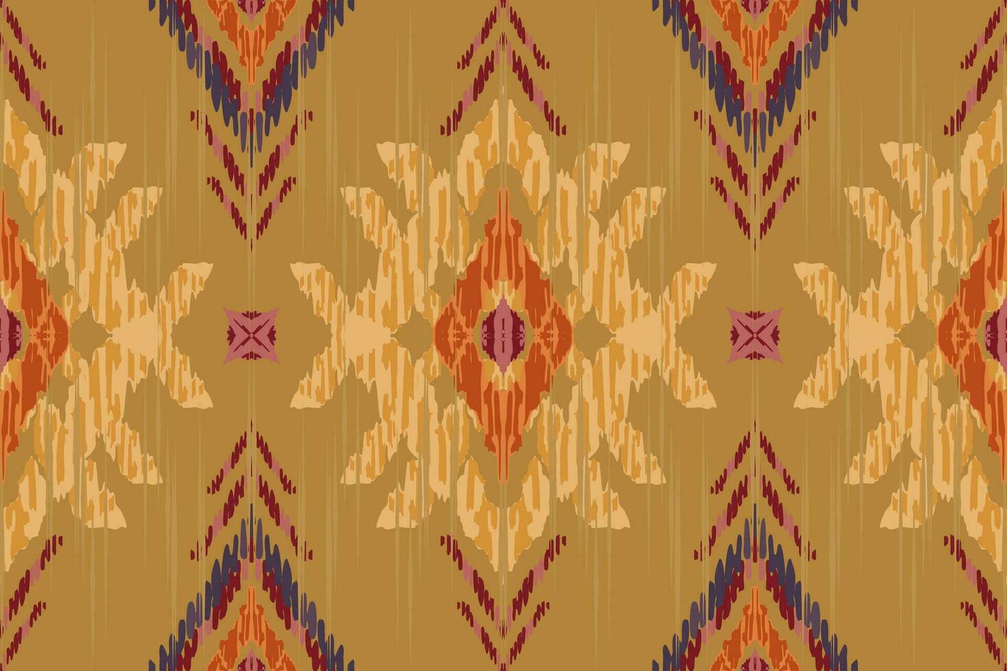 Ikat paisley embroidery on gray background.geometric ethnic oriental seamless pattern traditional.Aztec style abstract vector illustration.design for texture,fabric,clothing,wrapping,carpet,print.