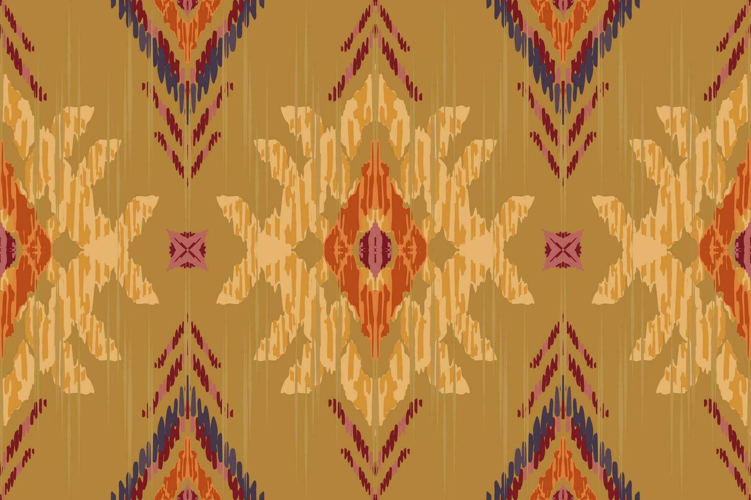 bordado ikat paisley sobre fondo gris.patrón geométrico étnico oriental sin fisuras tradicional.ilustración vectorial abstracta de estilo azteca.diseño para textura,tela,ropa,envoltura,alfombra,impresión. vector