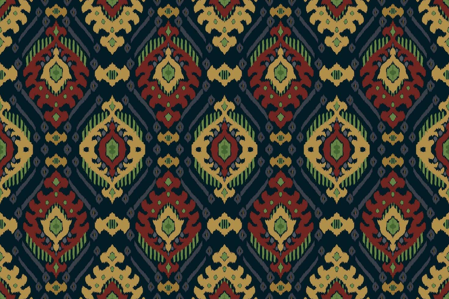 Ikat paisley embroidery on gray background.geometric ethnic oriental seamless pattern traditional.Aztec style abstract vector illustration.design for texture,fabric,clothing,wrapping,carpet,print.