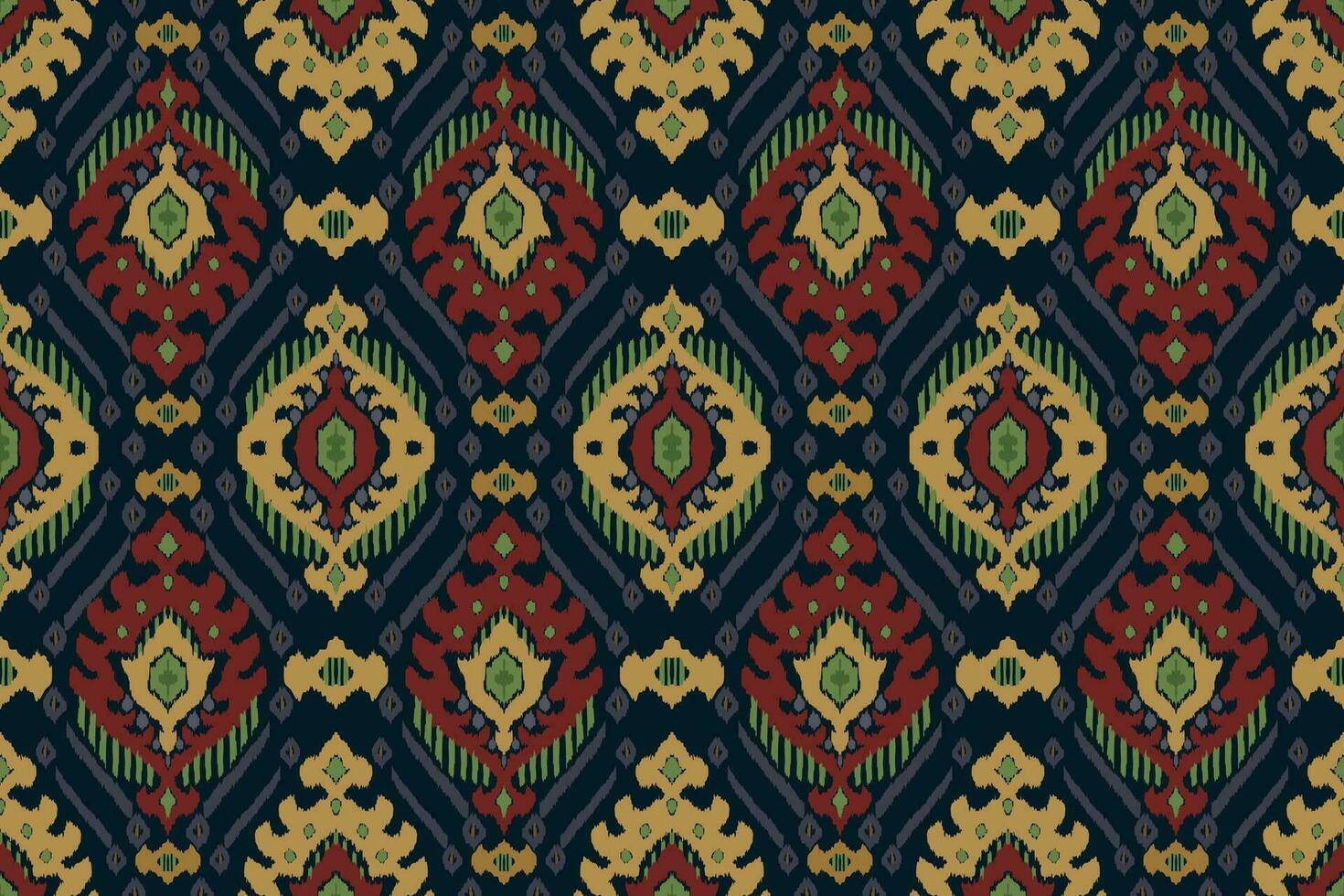 bordado ikat paisley sobre fondo gris.patrón geométrico étnico oriental sin fisuras tradicional.ilustración vectorial abstracta de estilo azteca.diseño para textura,tela,ropa,envoltura,alfombra,impresión. vector