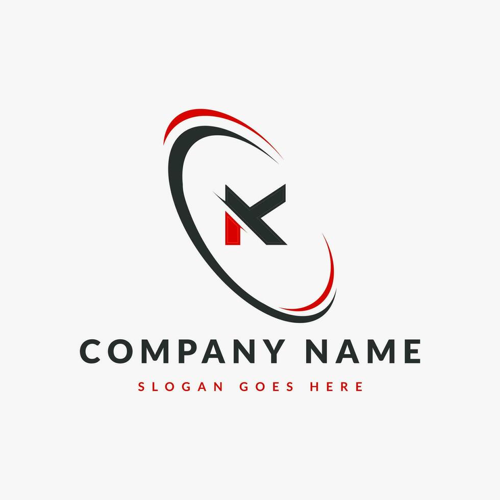 Abstract K letter modern initial lettermarks logo design vector