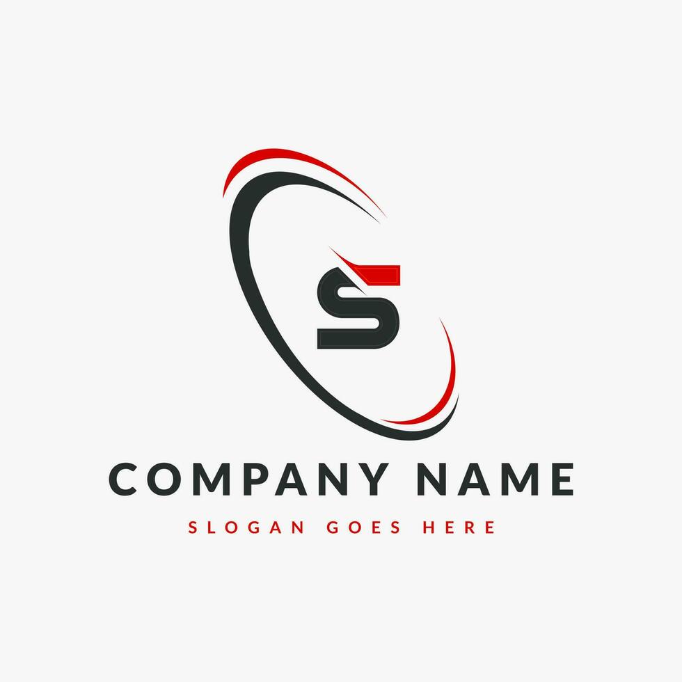 Abstract S letter modern initial Tech lettermarks logo design vector