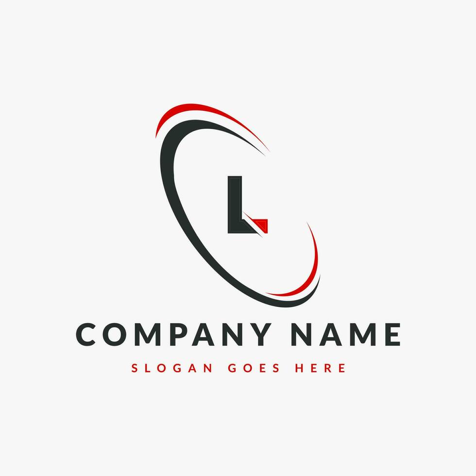 Abstract L letter modern initial lettermarks logo design vector