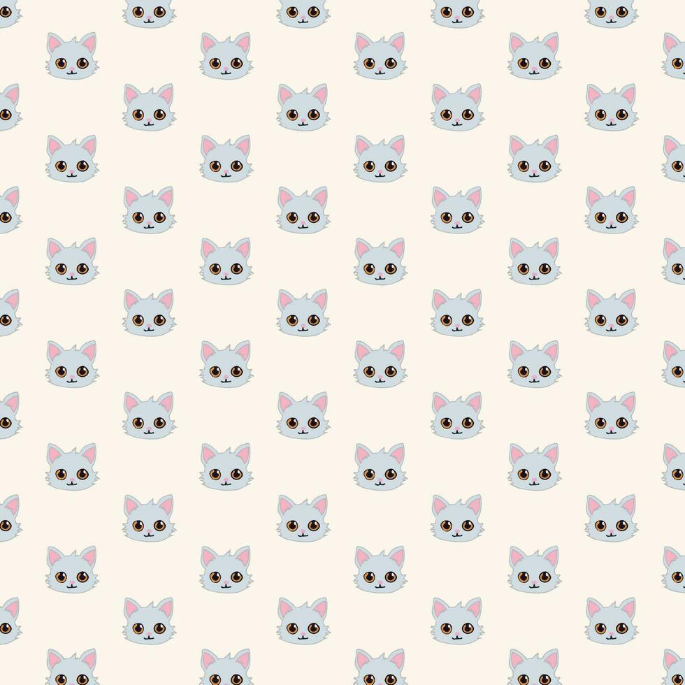 Very cute cat pattern design for decorating, wallpaper, wrapping paper, fabric or etc. vector