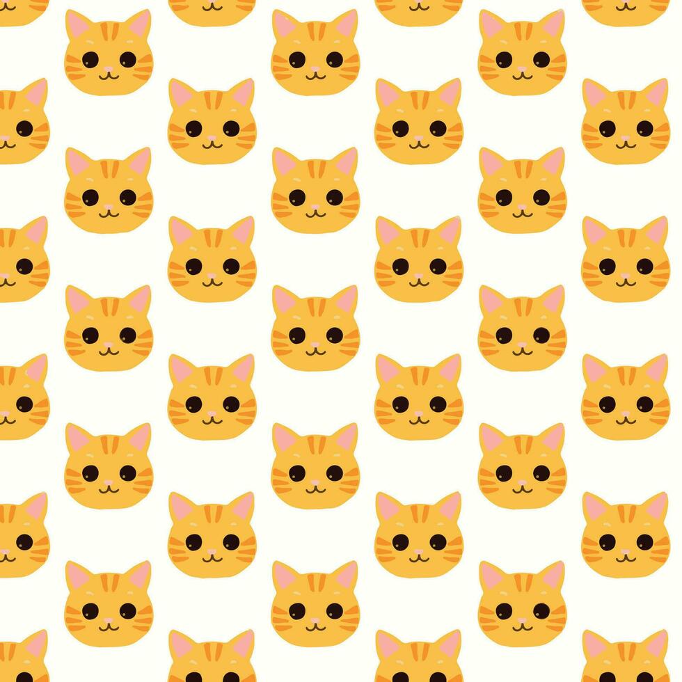 Very cute cat pattern design for decorating, wallpaper, wrapping paper, fabric or etc. vector